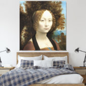 Ginevra de' Benci Leonardo da Vinci Canvas Afdruk (Insitu (Slaapkamer))