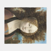 Ginevra de' Benci Leonardo da Vinci Fleece Deken (Voorkant (Horizontaal))
