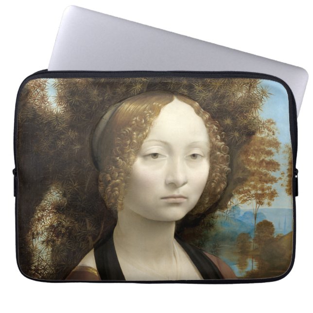 Ginevra de' Benci Leonardo da Vinci Laptop Sleeve (Voorkant)