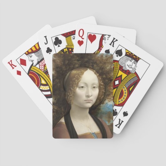 Ginevra de' Benci Leonardo da Vinci Pokerkaarten (Achterkant)