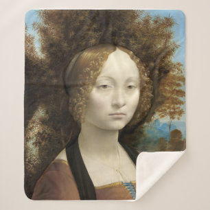 Ginevra de' Benci Leonardo da Vinci Sherpa Deken