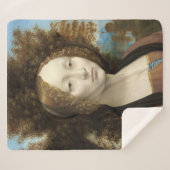 Ginevra de' Benci Leonardo da Vinci Sherpa Deken (Voorkant (horizontaal))