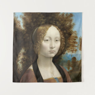 Ginevra de' Benci Leonardo da Vinci Wandkleed