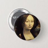 Ginevra de' Benci Ronde Button 5,7 Cm (Voorkant /achterkant)
