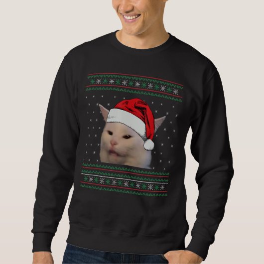 Ging op een Cat Ugly KerstSweater Funny Meme Trui (Voorkant)