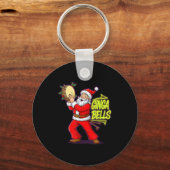 Ginga Bells Santa Brazilian Party Holiday Christma Sleutelhanger (Voorkant)