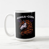 Ginga-Corn Funny Ginger Unicorn Design Koffiemok (Links)