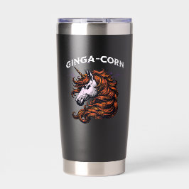 Ginga-Corn Grappige Ginger Eenhoorn Ontwerp Geïsoleerde Drinkbeker