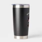 Ginga-Corn Grappige Ginger Eenhoorn Ontwerp Geïsoleerde Drinkbeker (Rechts)
