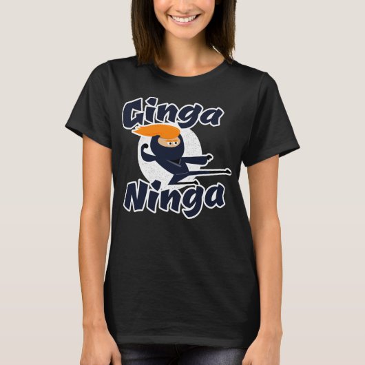 Ginga Ninga - Grappig Roodharige Ninja Cadeau T-shirt (Voorkant)