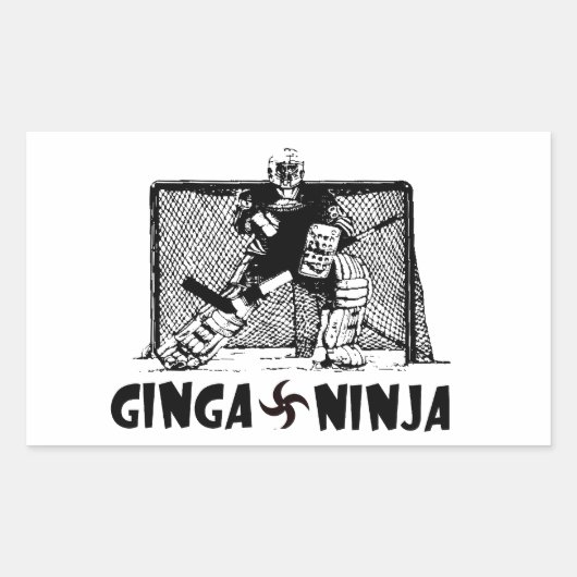 Ginga Ninja - Hockey Goalie Rechthoekige Sticker (Voorkant)