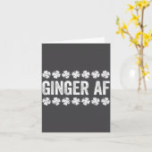 Ginger Af Shirt Irish Men Women St Patricks Day Kaart (Gele Bloem)