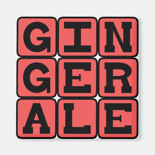 Ginger Ale, hoogstaand geneesmiddel tegen maagpijn Magneet (Voorkant)