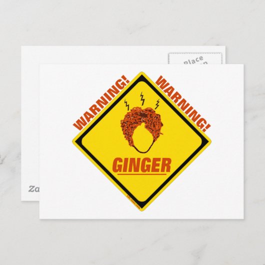 Ginger Alert. Briefkaart (Voorkant / Achterkant)