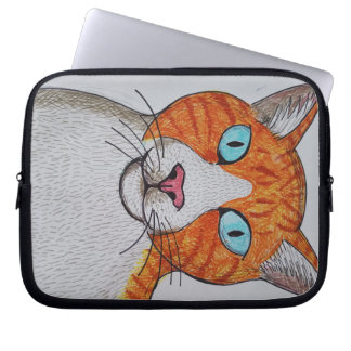 Ginger and white cat Electronics Bag Laptop Sleeve