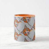 Ginger and White cat mug Mok (Midden)