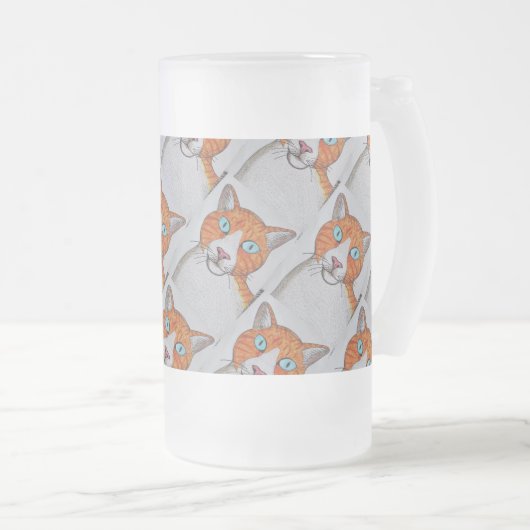 Ginger and White Frosted mug Matglas Bierpul (Voorkant rechts)