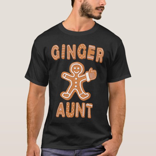 Ginger Aunt Gingerbread Family Matching Group Chri T-shirt (Voorkant)