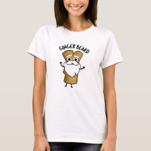 Ginger Baard Grappig Gingerbread Voedsel Pun T-shirt