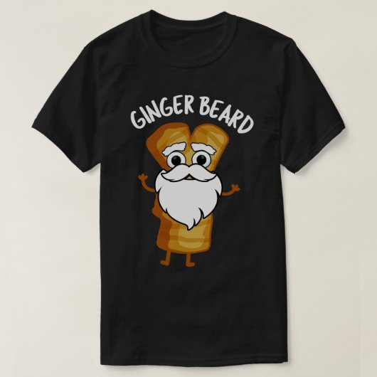 Ginger Baard Grappig Gingerbread Voedsel Pun T-shirt (Design voorkant)
