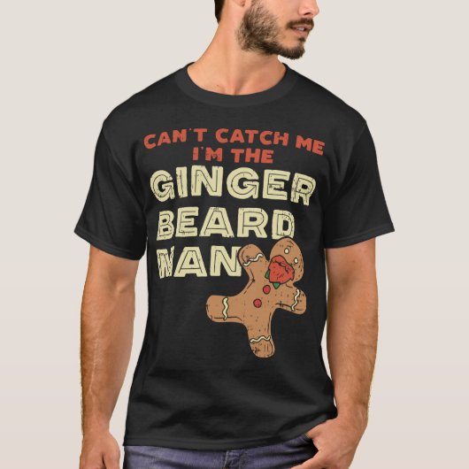 Ginger Baard Man Funny Gingerbread Man T-shirt (Voorkant)