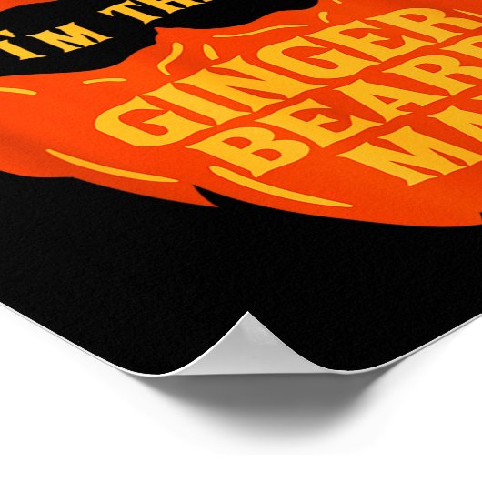 Ginger Beard Man - Bearded Men Funny Quote  Poster (Hoek)