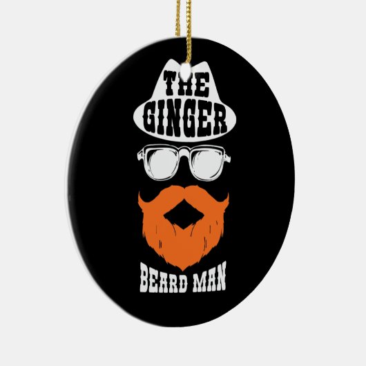 Ginger Beard Man Funny Redhead Irish Bearded Manne Keramisch Ornament (Rechts)