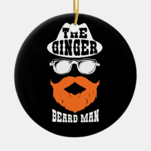 Ginger Beard Man Funny Redhead Irish Bearded Manne Keramisch Ornament