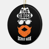 Ginger Beard Man Funny Redhead Irish Bearded Manne Keramisch Ornament (Links)