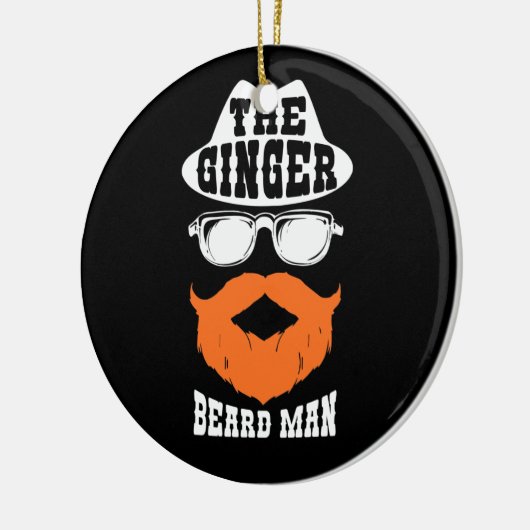 Ginger Beard Man Funny Redhead Irish Bearded Manne Keramisch Ornament (Links)