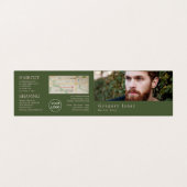 Ginger Beard Model, Mannen Barbers, Loyalty Card Visitekaartje (Buitenkant ongevouwen)