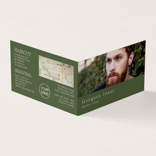 Ginger Beard Model, Mannen Barbers, Loyalty Card Visitekaartje (Buitenkant)