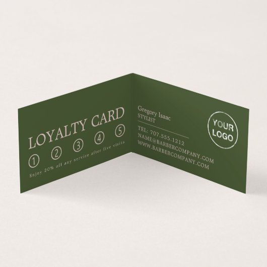 Ginger Beard Model, Mannen Barbers, Loyalty Card Visitekaartje (Binnen)