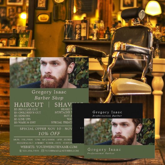 Ginger Beard Model, Mannen Barbres Adverteren Flyer