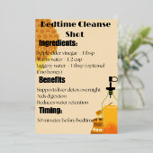 Ginger Beet Lemon Detox Shot Folie Uitnodiging (Staand Voorkant)