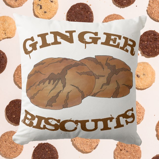 Ginger Biscuits Gingersnap Ginger Nut Cookies Kussen (Ginger biscuits pillow)