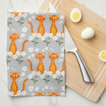 Ginger Bloemen Sinaasappel Kat Energie