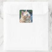 Ginger Boy Vierkante Sticker (Tas)