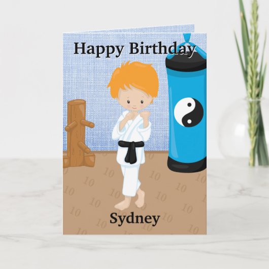 Ginger Boys Karate Geheim Bericht Gelukkige Verjaa Kaart (Voorkant)