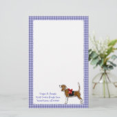 Ginger Bread Beagle Kerstkoekje Briefpapier (Staand voorkant)