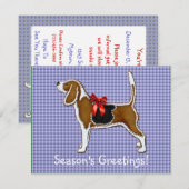 Ginger Bread Beagle Kerstkoekje Kaart (Voorkant / Achterkant)