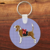 Ginger Bread Beagle Kerstkoekje Sleutelhanger (Voorkant)
