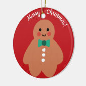 Ginger Bread Dad & mama | Aangepast deklaag Keramisch Ornament (Links)