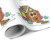 Ginger Bread House Cartoon Cadeaupapier (Rol Hoek)