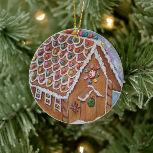 Ginger Bread House Keramisch Ornament