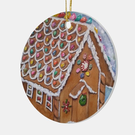 Ginger Bread House Keramisch Ornament (Links)
