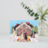 Ginger Bread House Labradors schilderen Briefkaart (Staand voorkant)