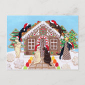 Ginger Bread House Labradors schilderen Briefkaart (Voorkant)