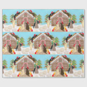 Ginger Bread House Labradors schilderen Cadeaupapier (Vlak)