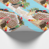 Ginger Bread House Labradors schilderen Cadeaupapier (Hoek)